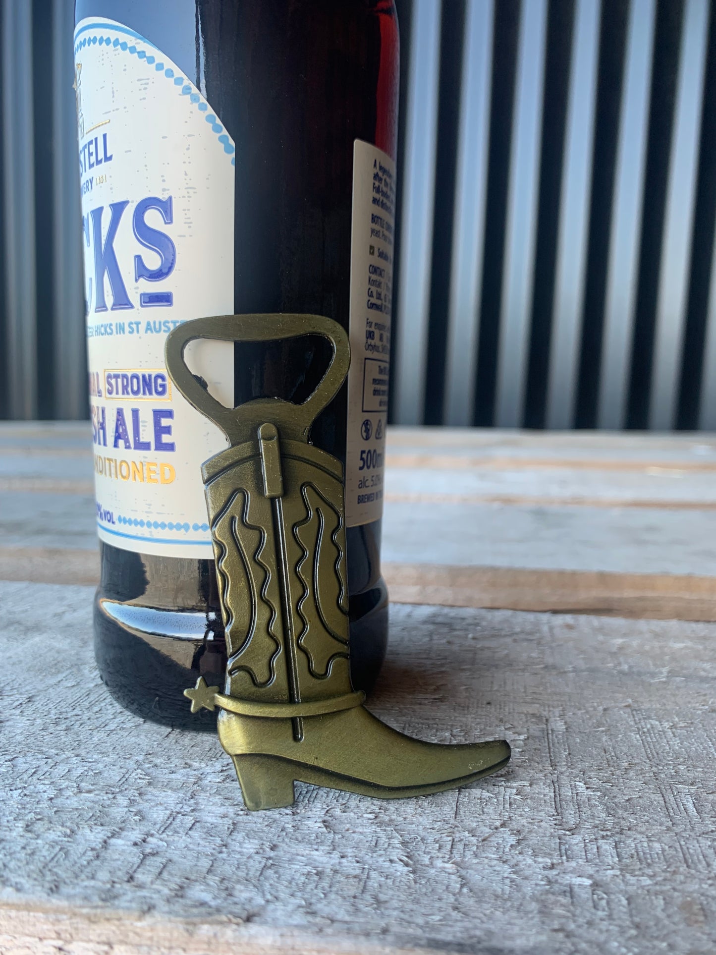 Boot bottle opener