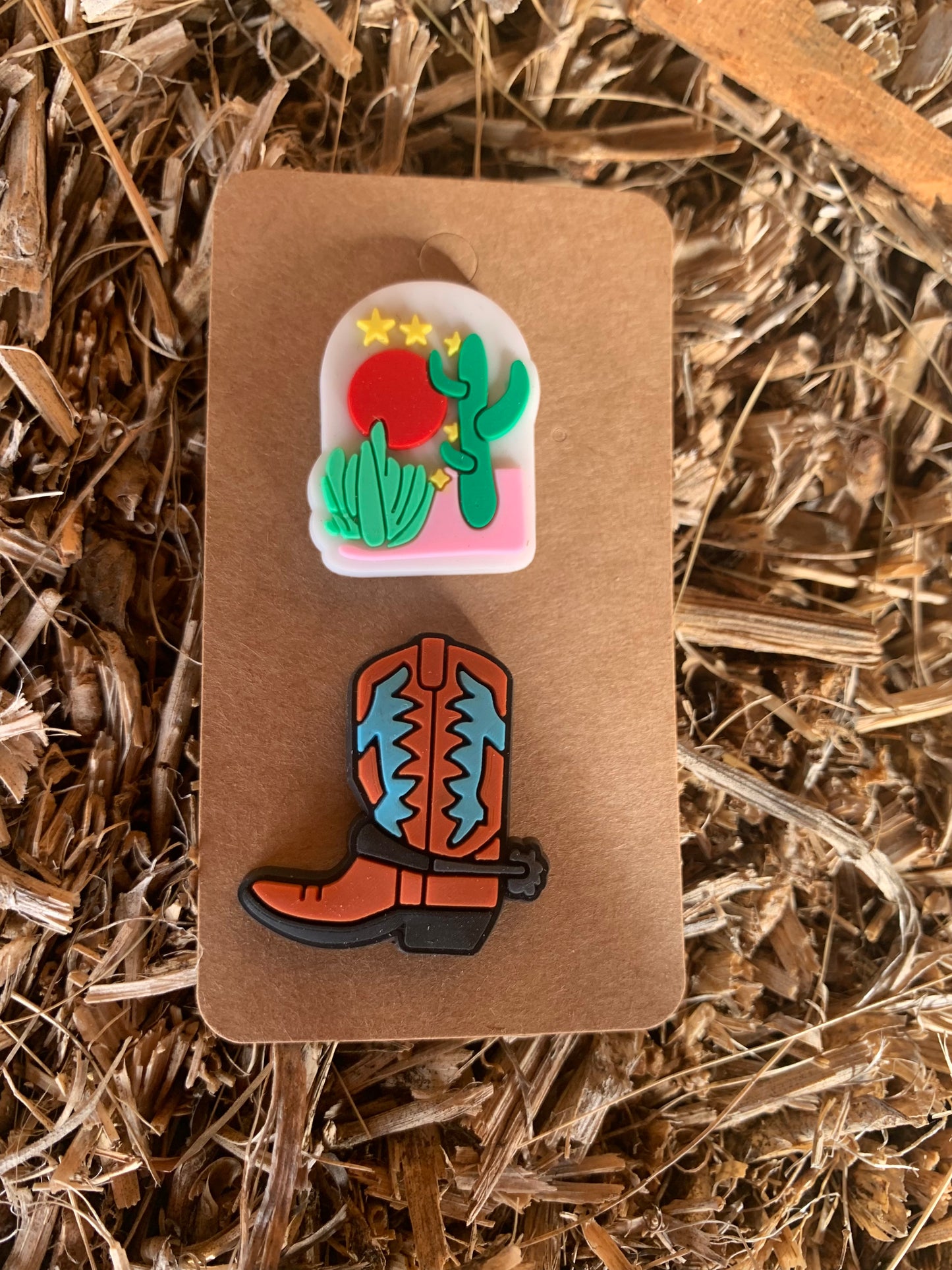 Decorative rubber pins - set D
