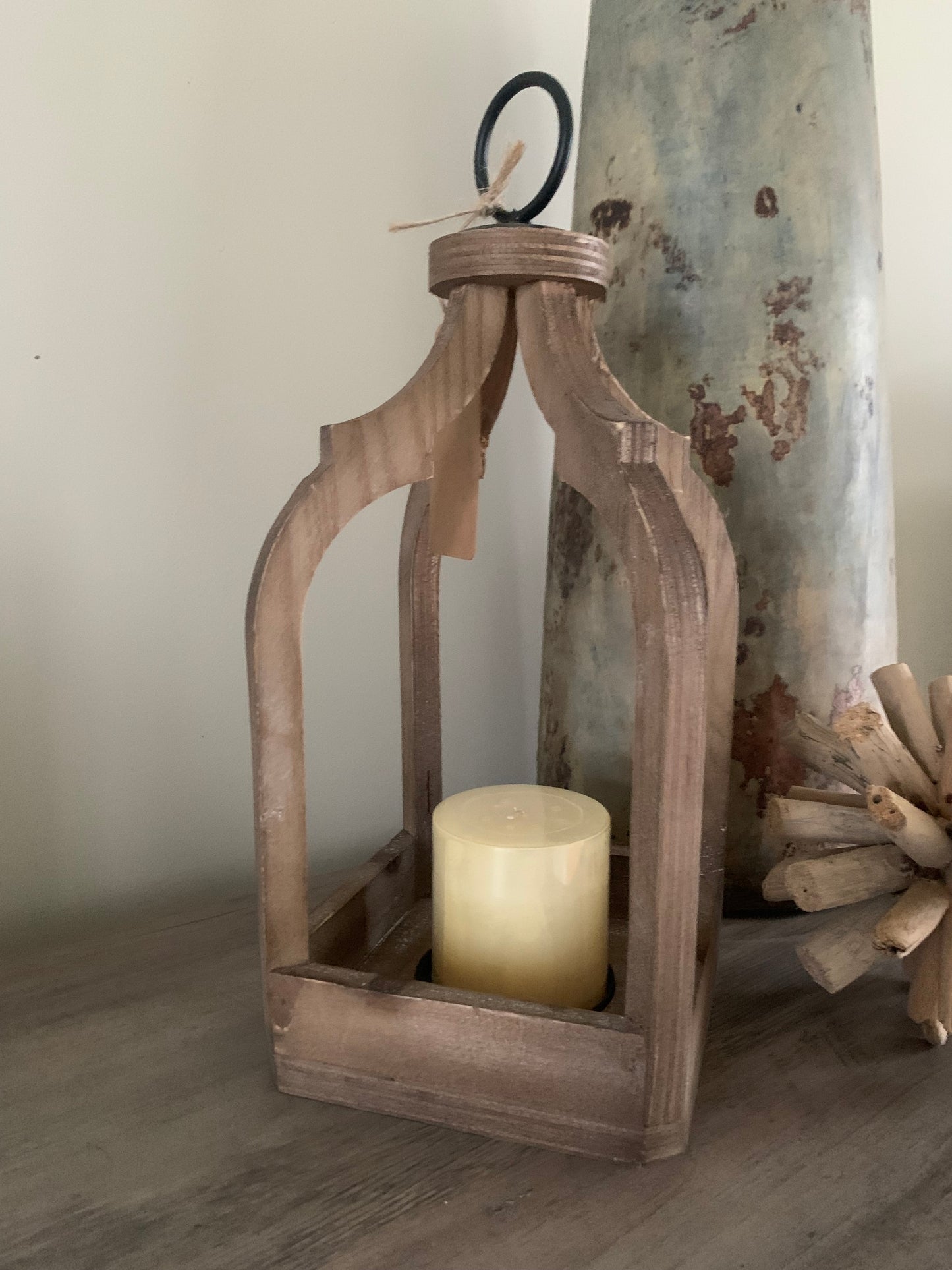 Wooden candle holder