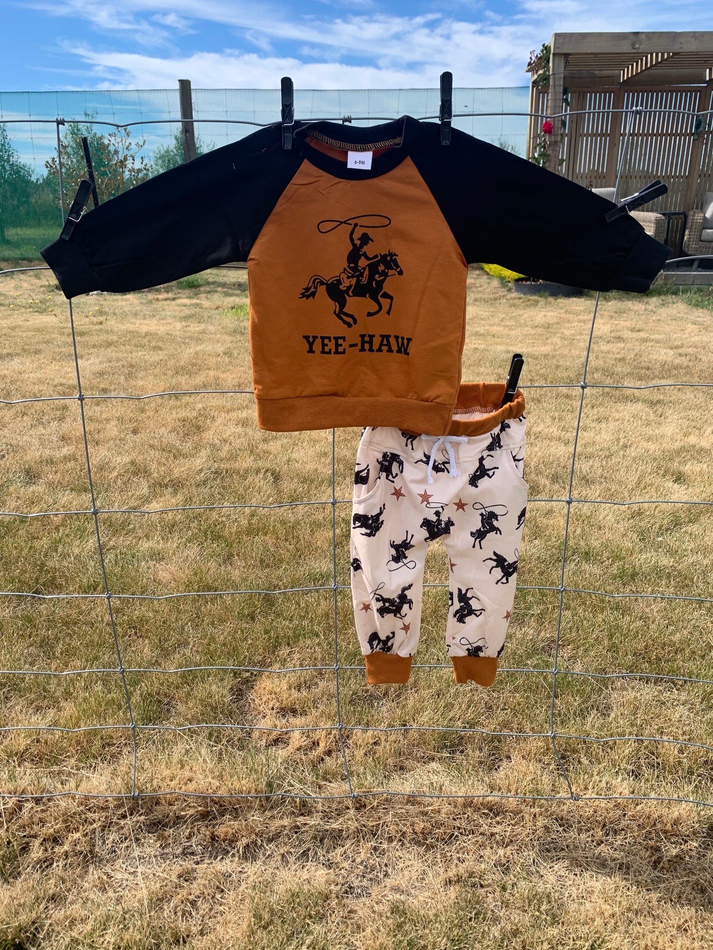Yee-haw top & pants set 3-6 months