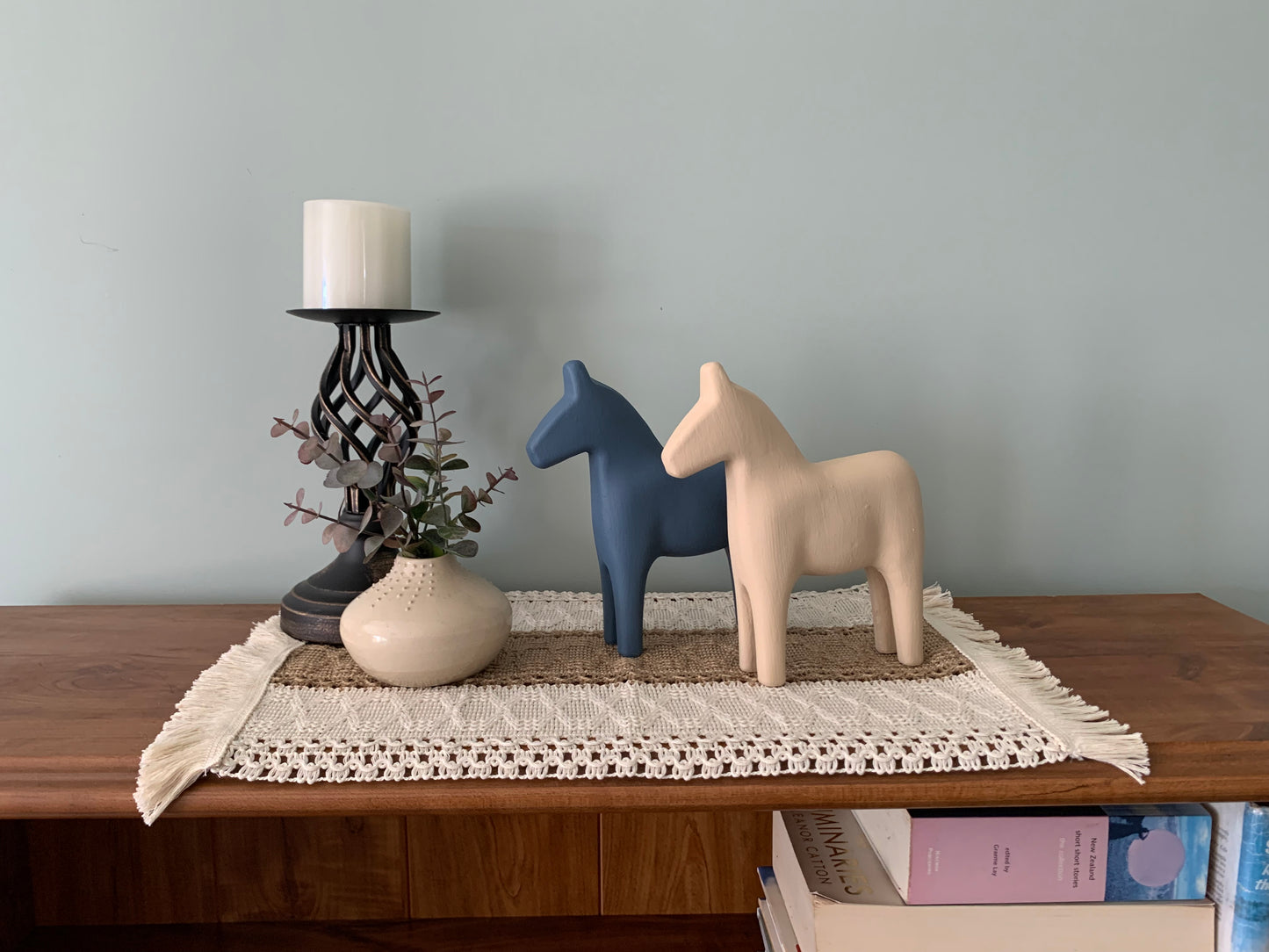 Wooden horse - Blue - Small