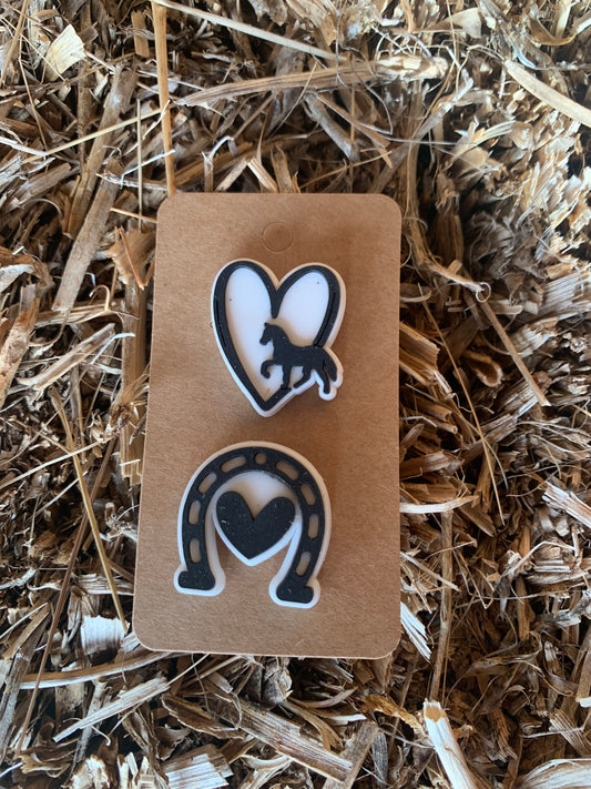 Decorative rubber pins - set E