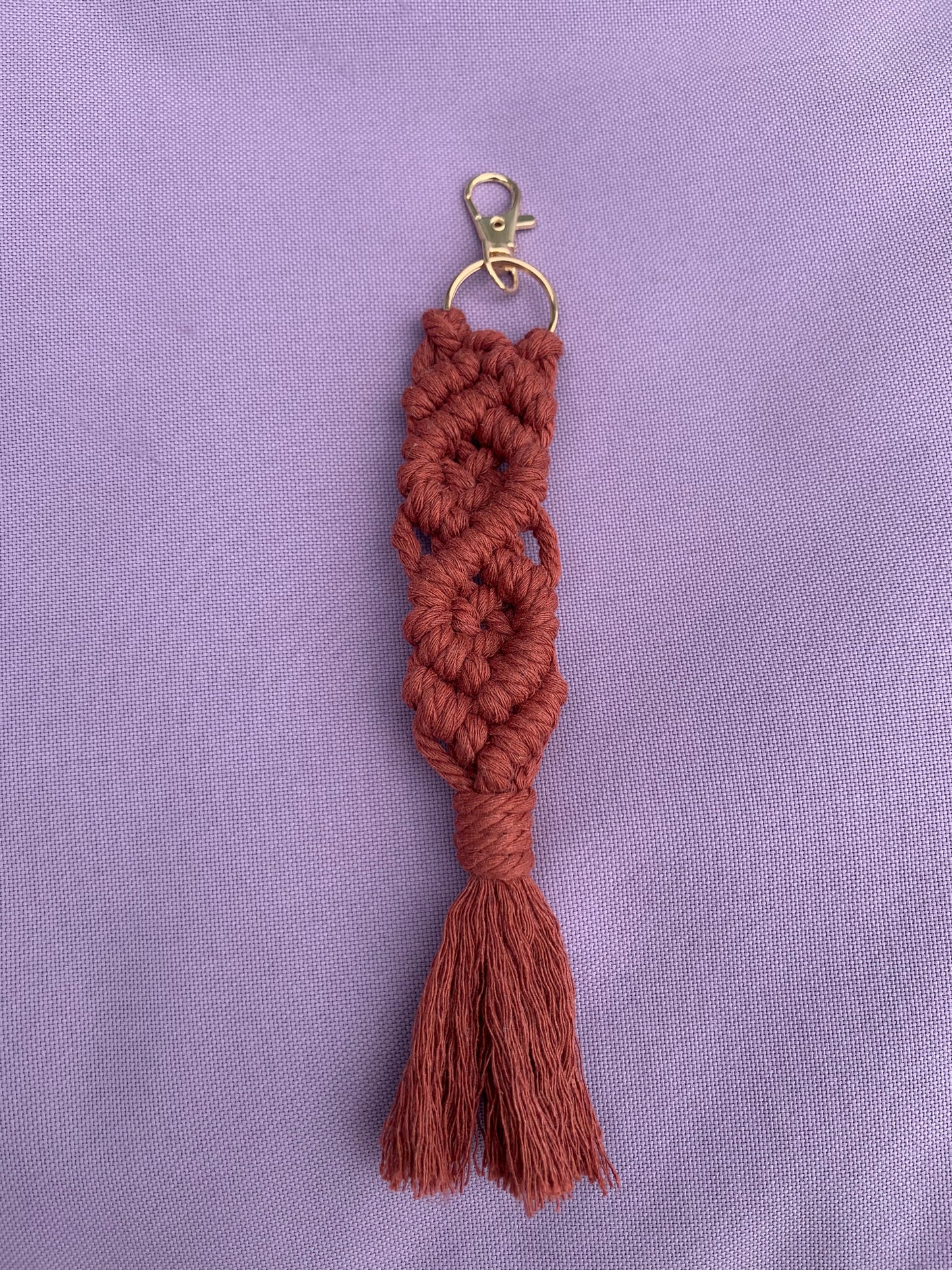 Macrame key chain - BRICK