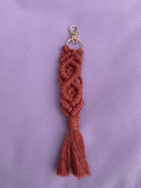 Macrame key chain - BRICK