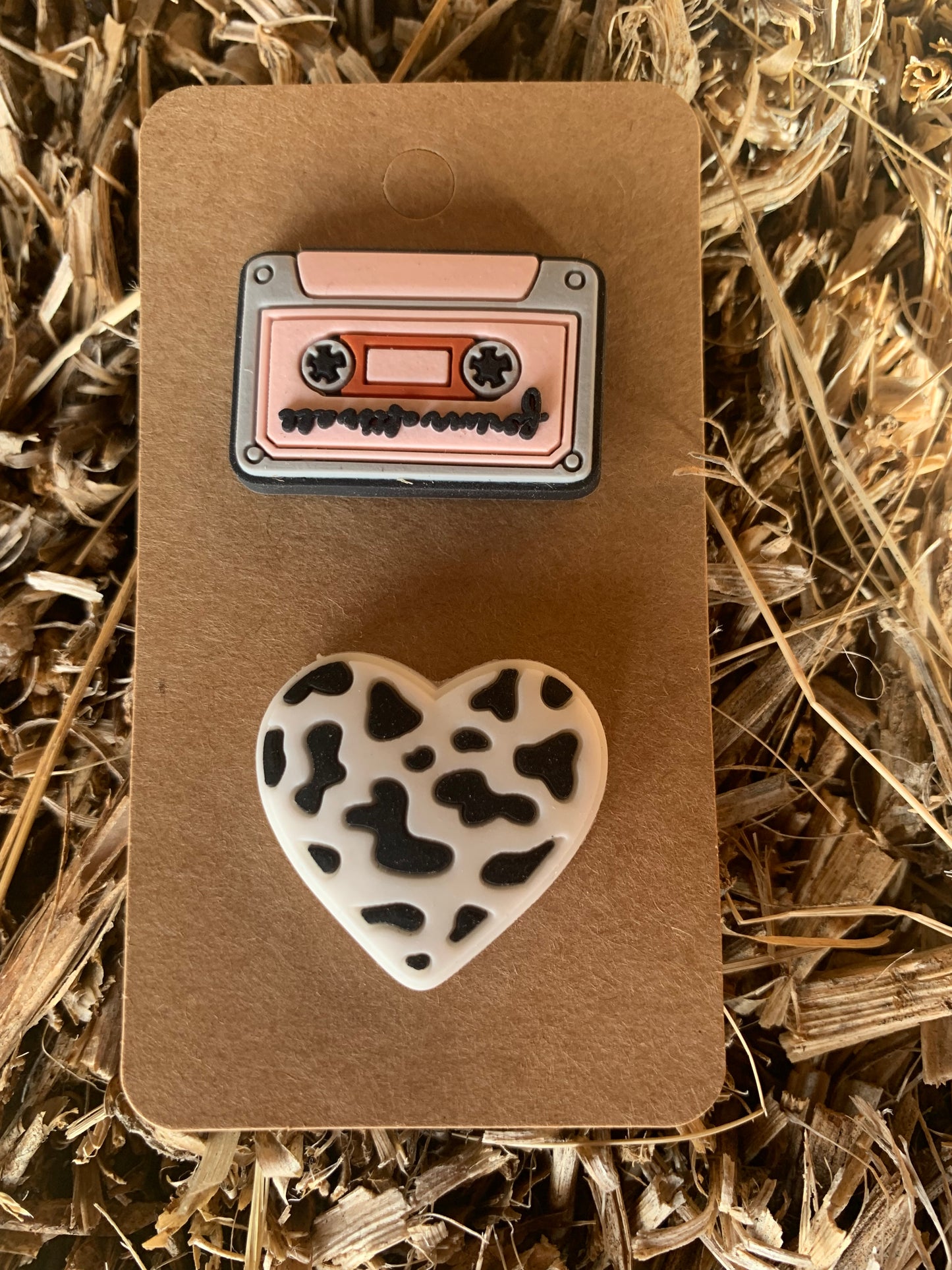 Decorative rubber pins - set F