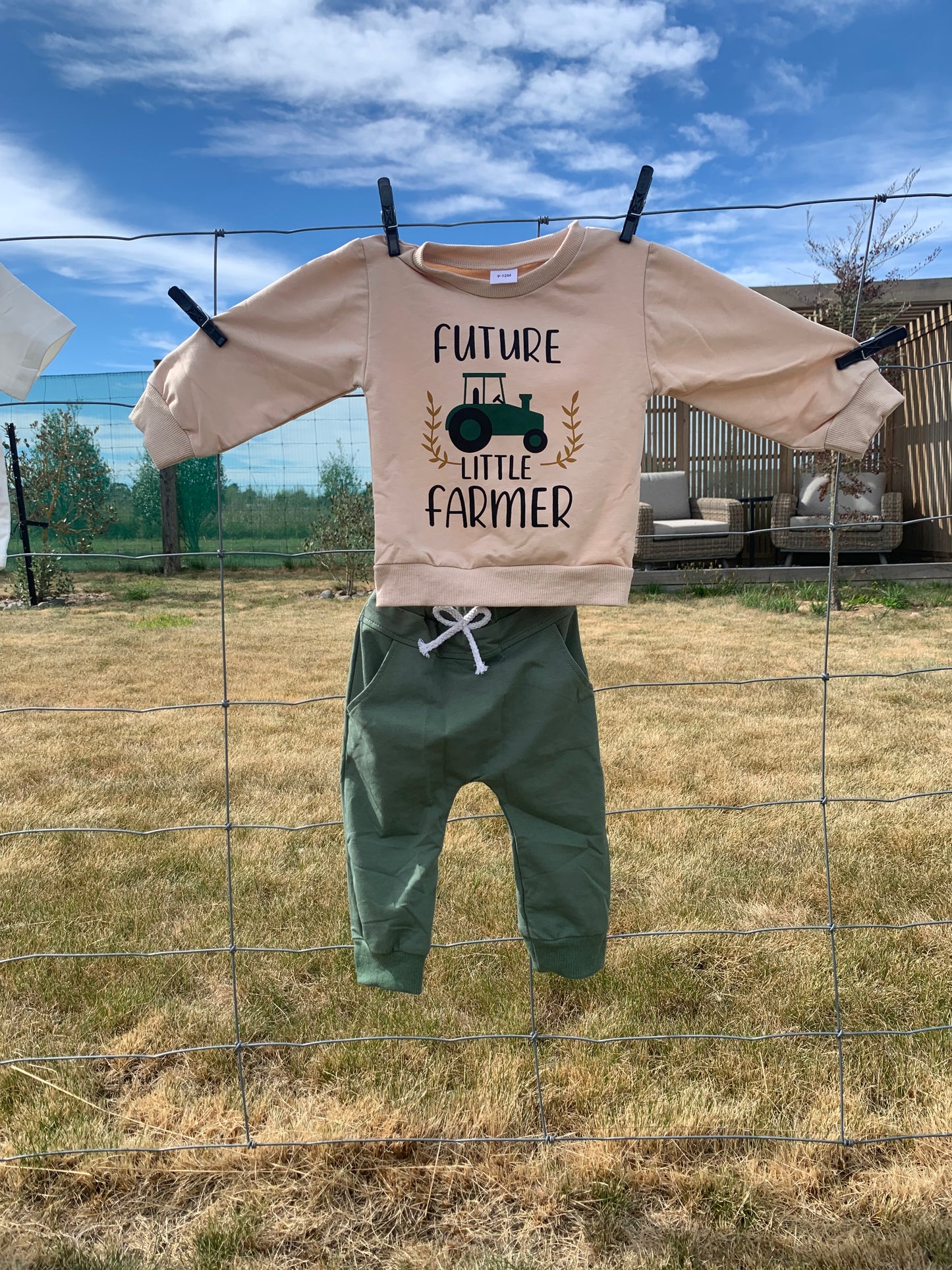 Future farmer top & pants set 6 - 9 months