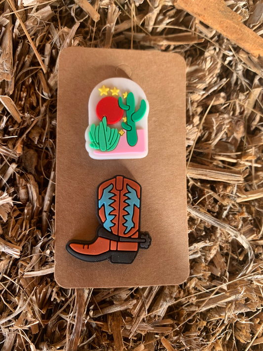 Decorative rubber pins - set D