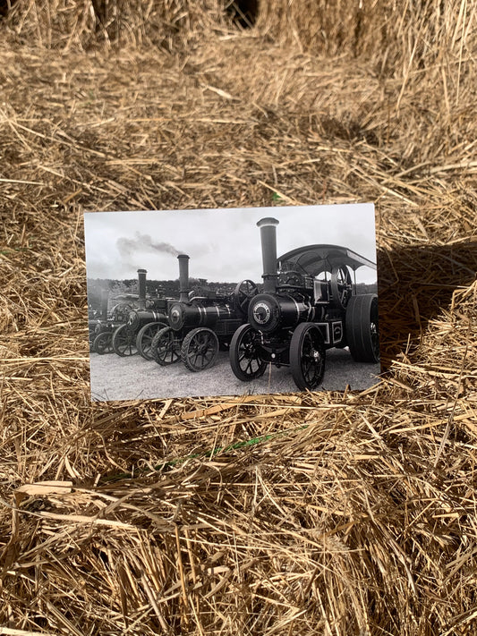 Greeting card - Traction engines