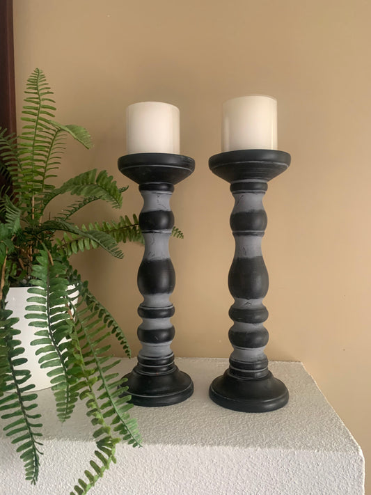 Candle holder set - Black - Large