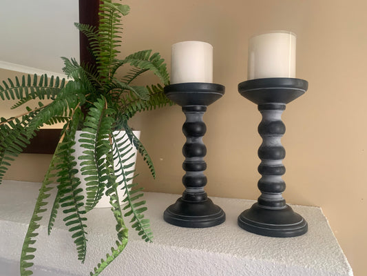Candle holder set - Black - Medium