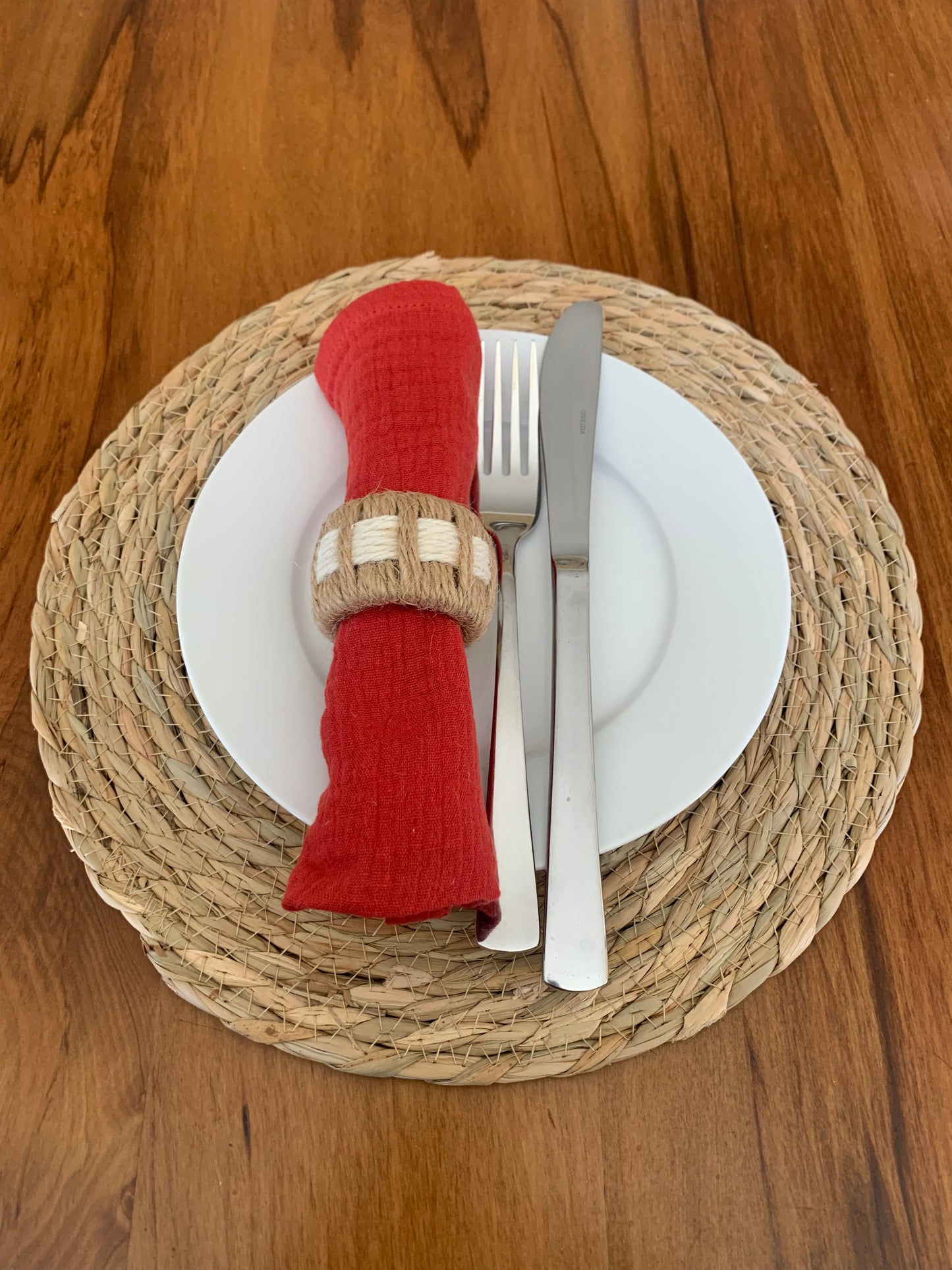 Natural woven placemat