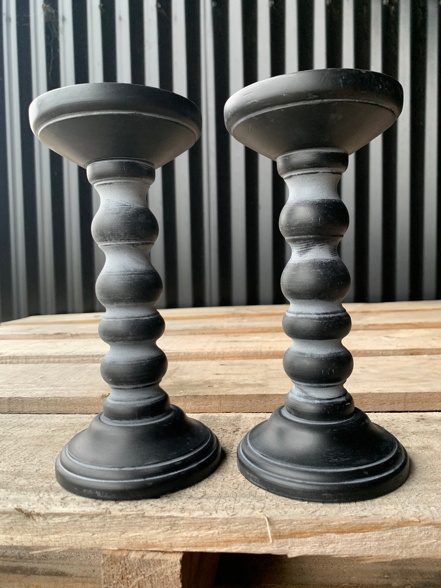 Candle holder set - Black - Medium