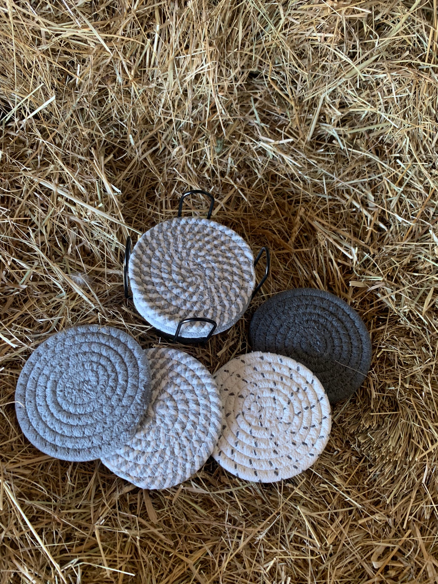 Coaster set - Mixed grey