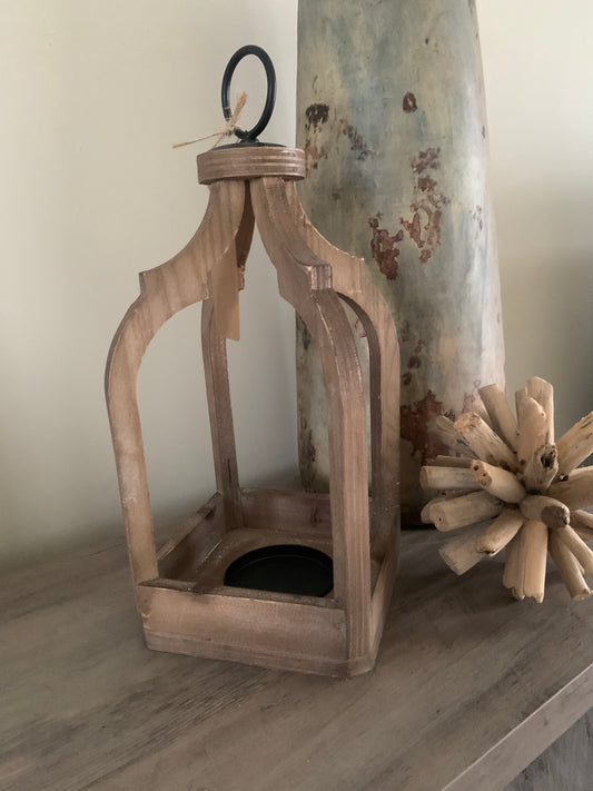 Wooden candle holder